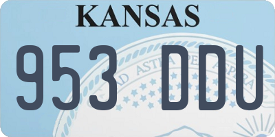 KS license plate 953DDU