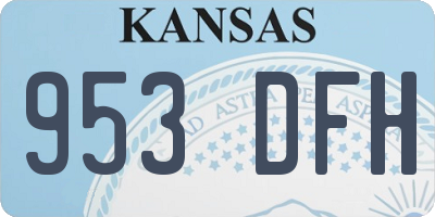 KS license plate 953DFH