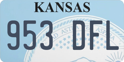 KS license plate 953DFL