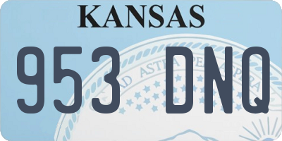 KS license plate 953DNQ