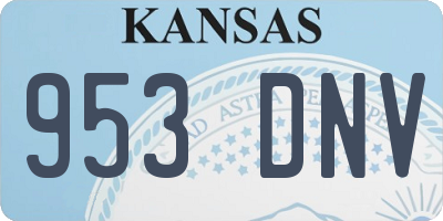 KS license plate 953DNV
