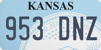 KS license plate 953DNZ
