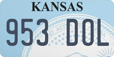 KS license plate 953DOL