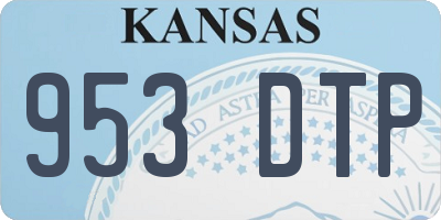 KS license plate 953DTP