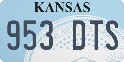 KS license plate 953DTS