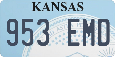 KS license plate 953EMD