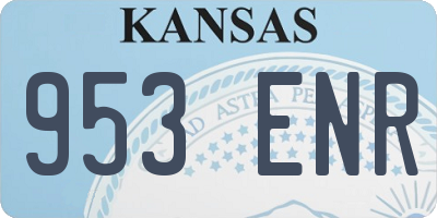 KS license plate 953ENR