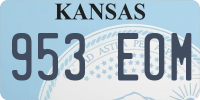 KS license plate 953EOM