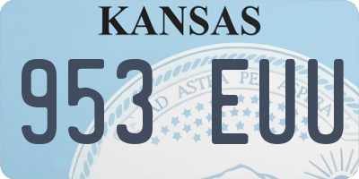 KS license plate 953EUU