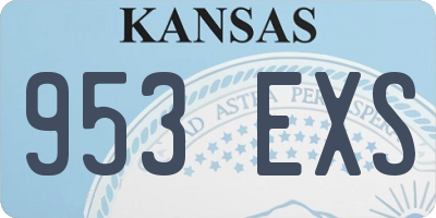 KS license plate 953EXS