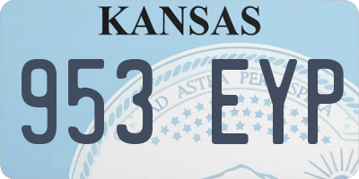 KS license plate 953EYP