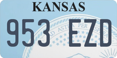 KS license plate 953EZD