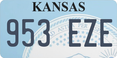 KS license plate 953EZE