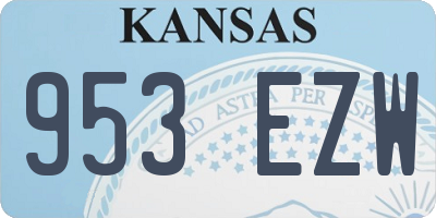 KS license plate 953EZW
