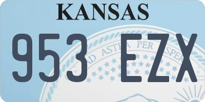 KS license plate 953EZX