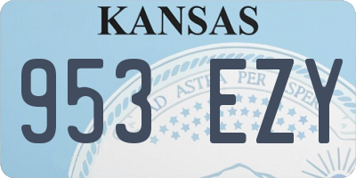 KS license plate 953EZY