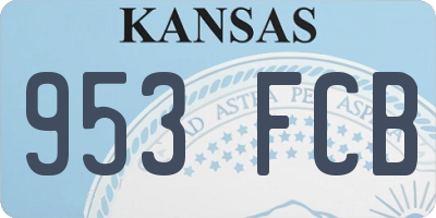KS license plate 953FCB
