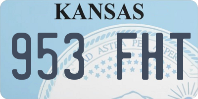 KS license plate 953FHT