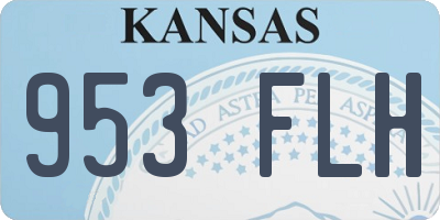 KS license plate 953FLH