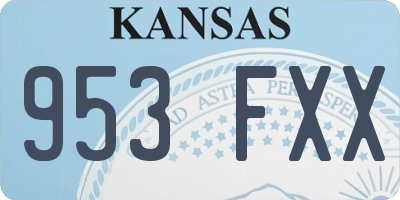 KS license plate 953FXX