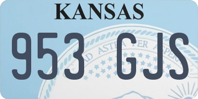 KS license plate 953GJS