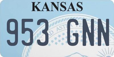 KS license plate 953GNN