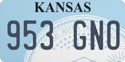 KS license plate 953GNO
