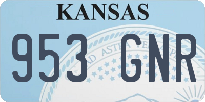 KS license plate 953GNR