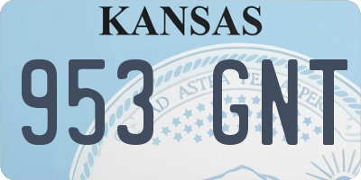 KS license plate 953GNT