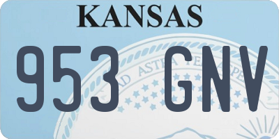 KS license plate 953GNV