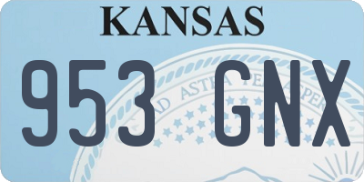 KS license plate 953GNX