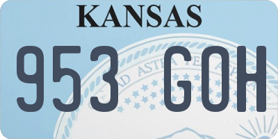 KS license plate 953GOH