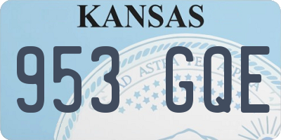 KS license plate 953GQE