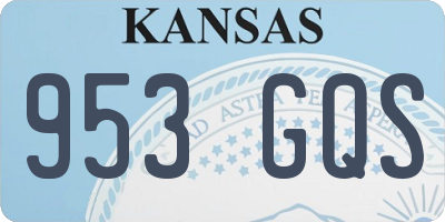KS license plate 953GQS