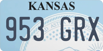 KS license plate 953GRX