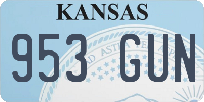 KS license plate 953GUN