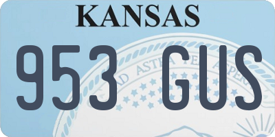 KS license plate 953GUS