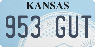 KS license plate 953GUT