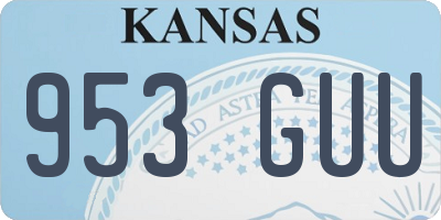 KS license plate 953GUU