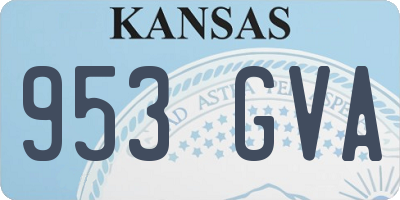 KS license plate 953GVA