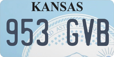 KS license plate 953GVB