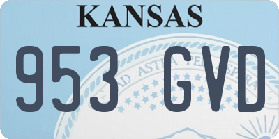 KS license plate 953GVD