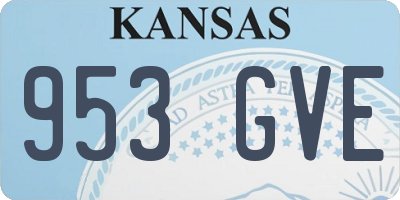 KS license plate 953GVE