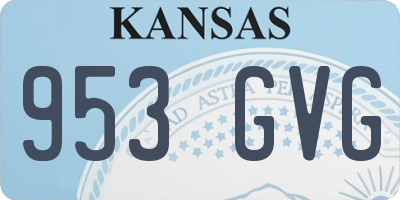 KS license plate 953GVG