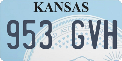 KS license plate 953GVH