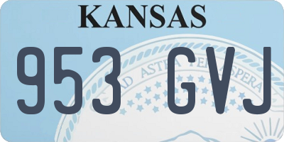KS license plate 953GVJ