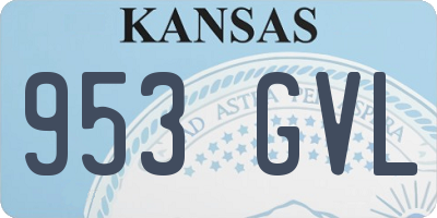 KS license plate 953GVL