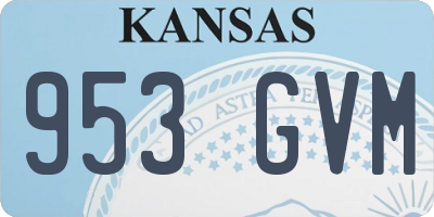 KS license plate 953GVM