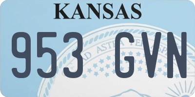 KS license plate 953GVN