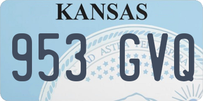 KS license plate 953GVQ